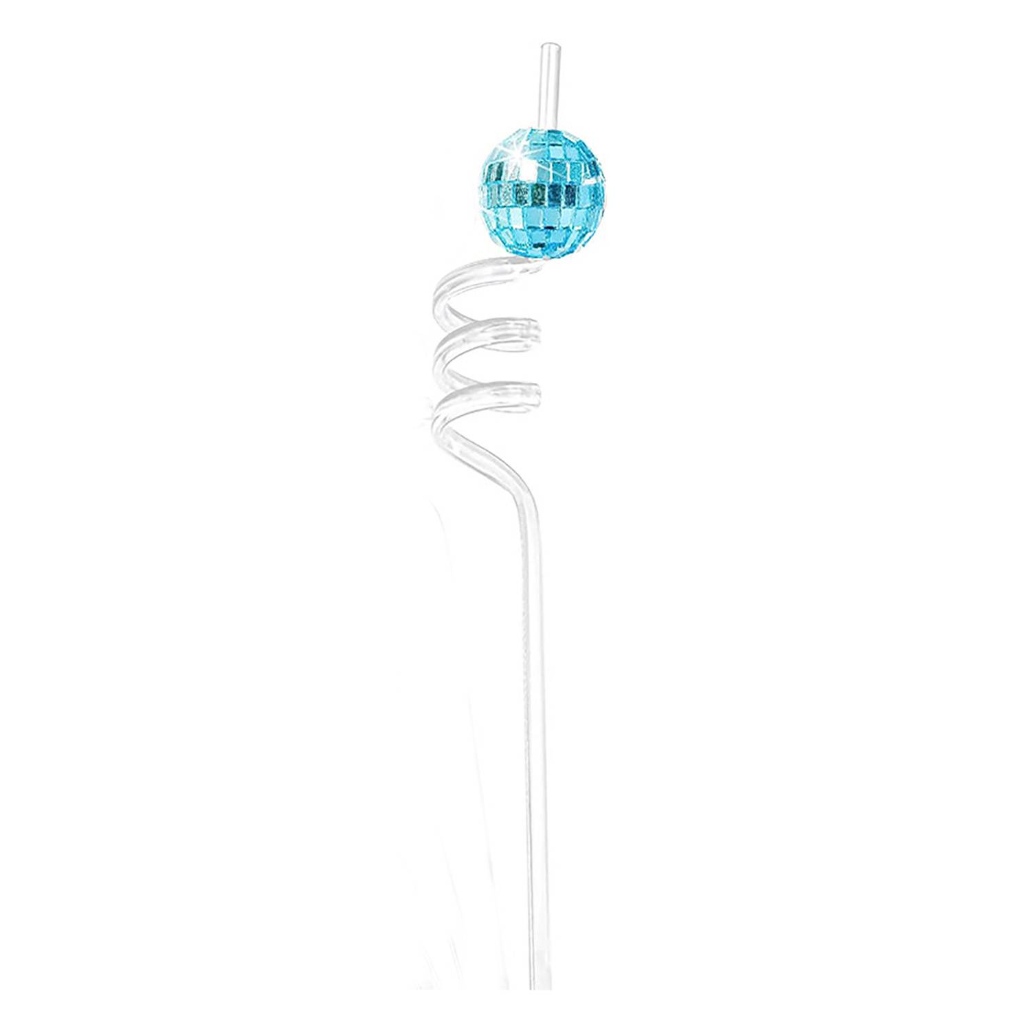 Disco Mirror Ball Plastic Straw 6