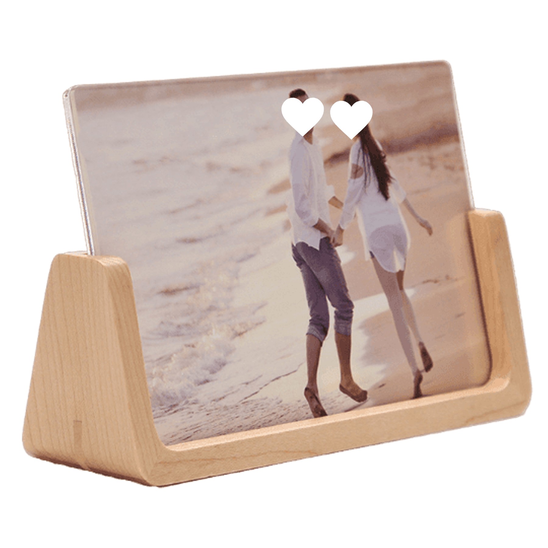 U-Shaped Photo Frame Wood Base 1
