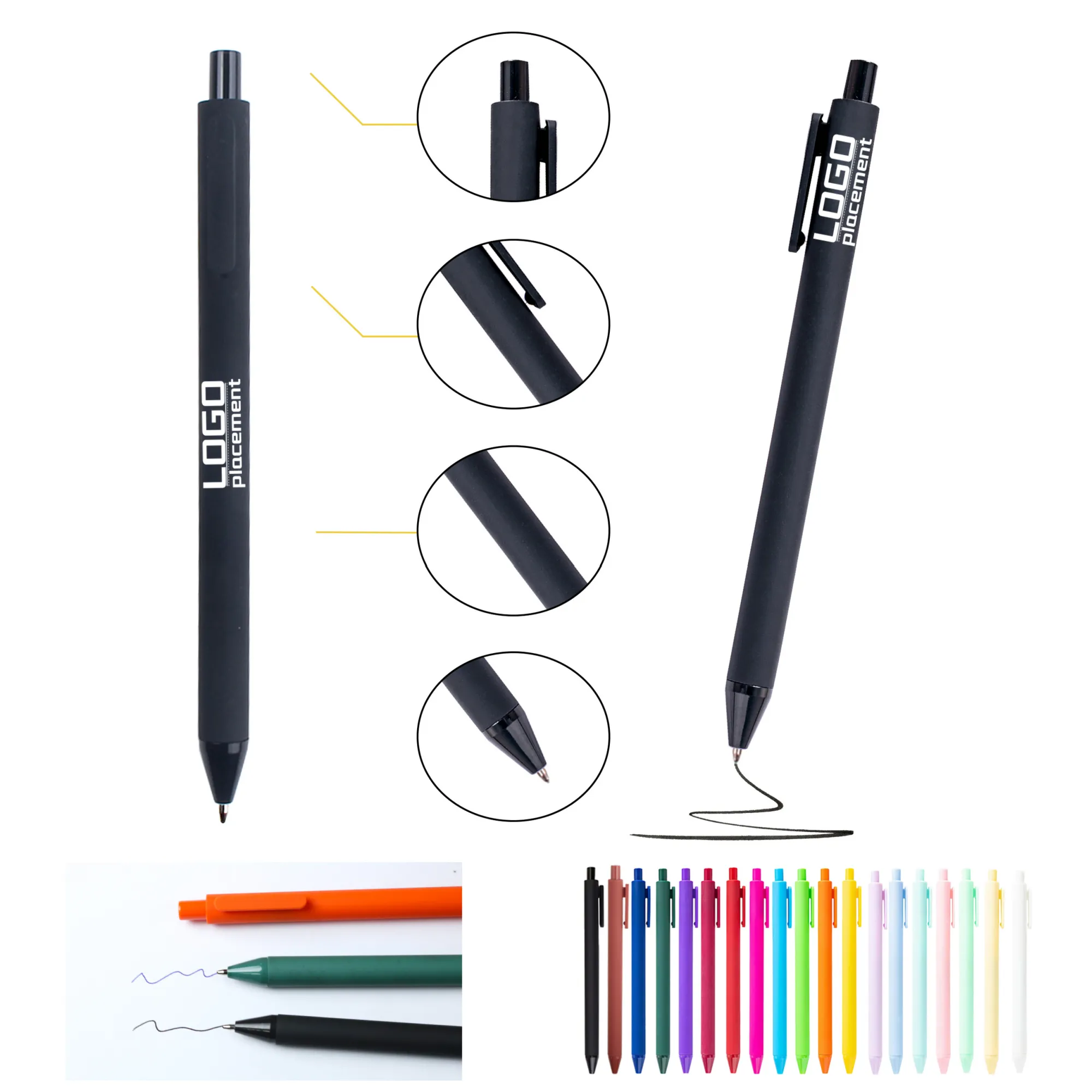 Candy-Colored Push-Type Advertising Ballpoint Pen