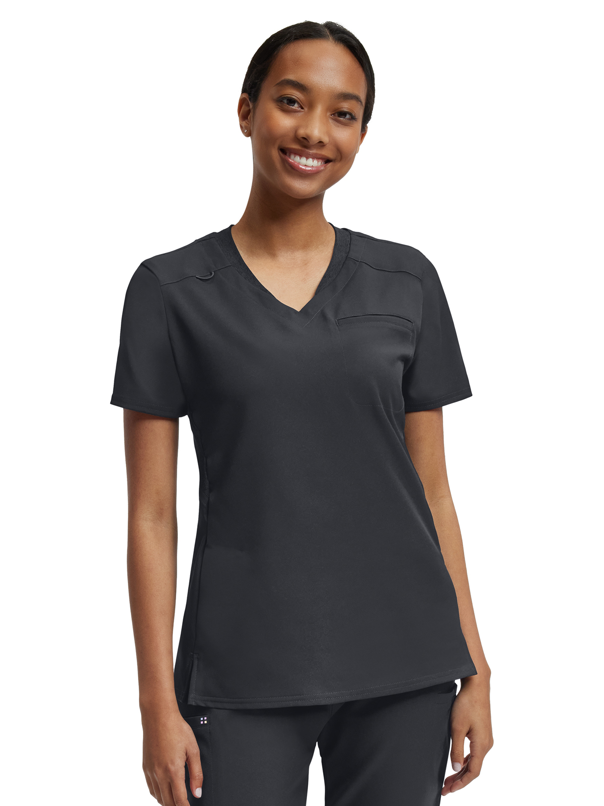 White Cross - VIBE - Women's Two-Pocket Knit Collar V-Neck Top