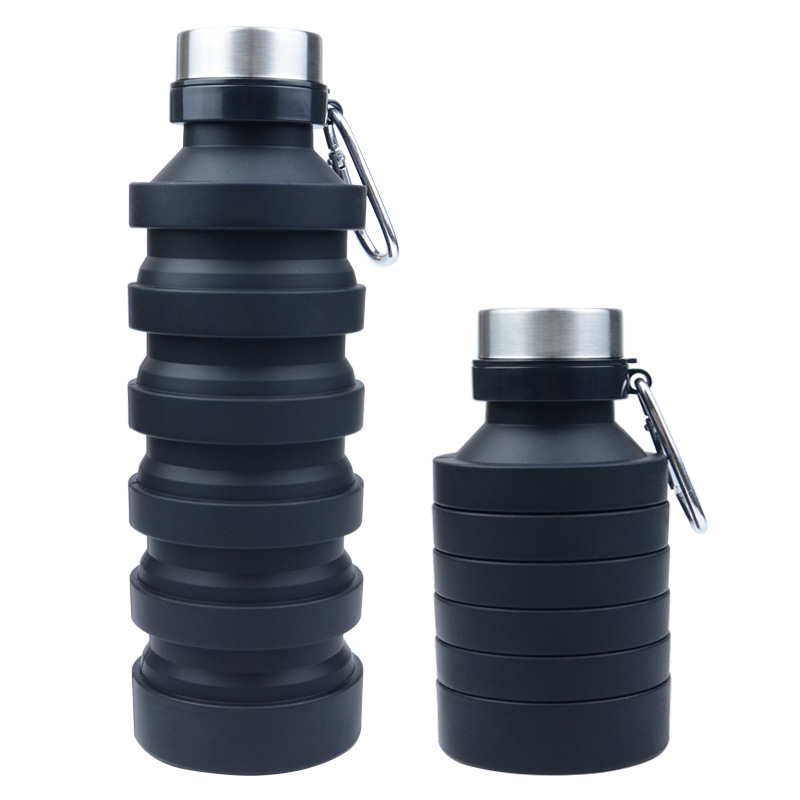 Silicone Foldable Water Bottles with Carabiner 6
