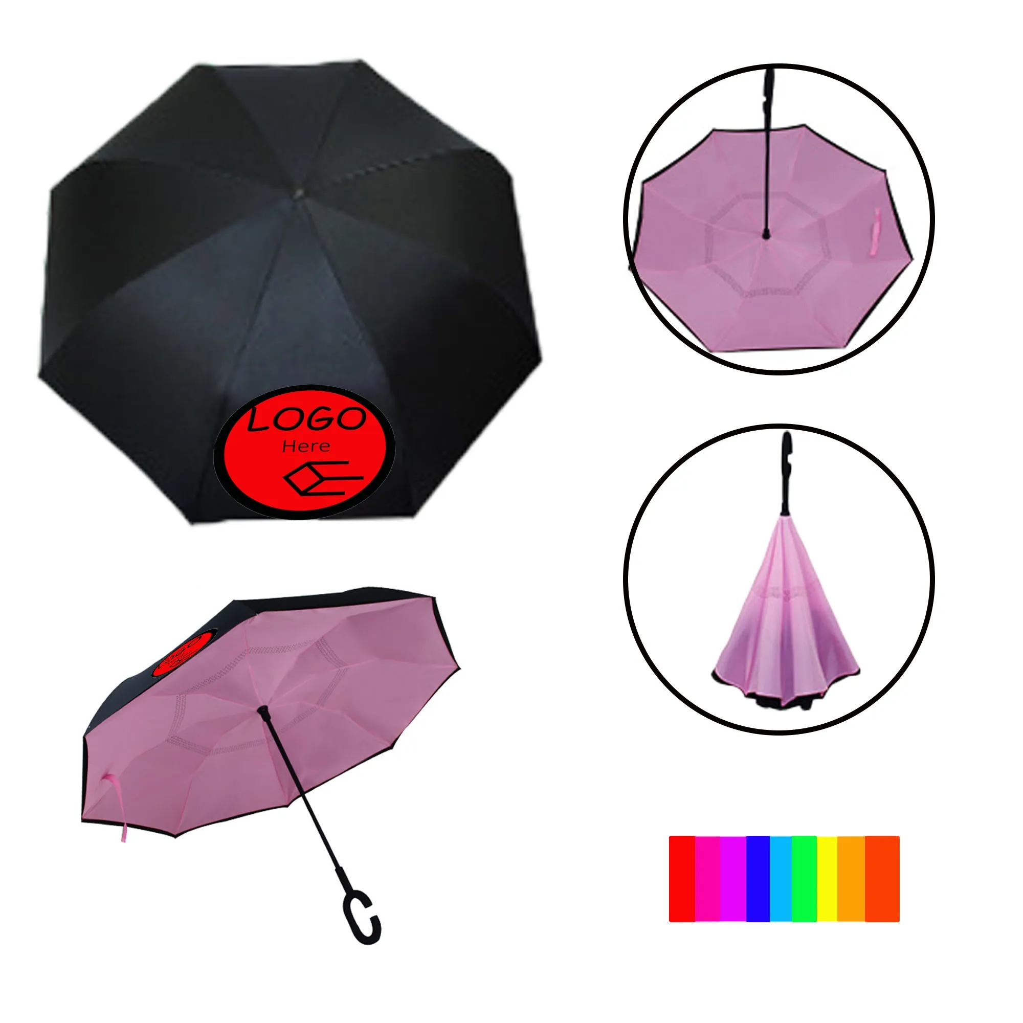 49" Double Layer Inverted Umbrella