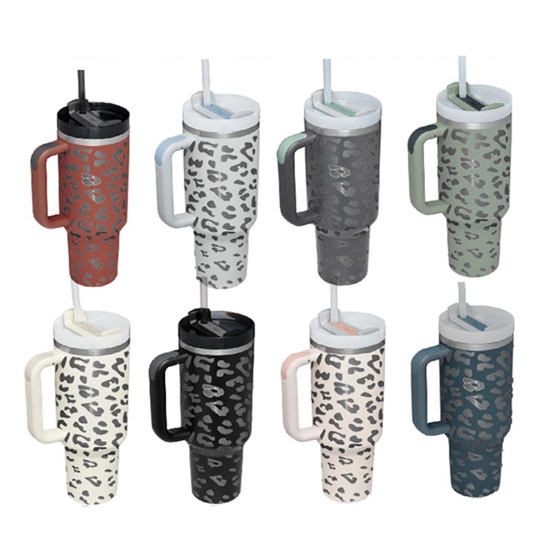 40 Oz.Double Wall Mug with Handle & Straw 4