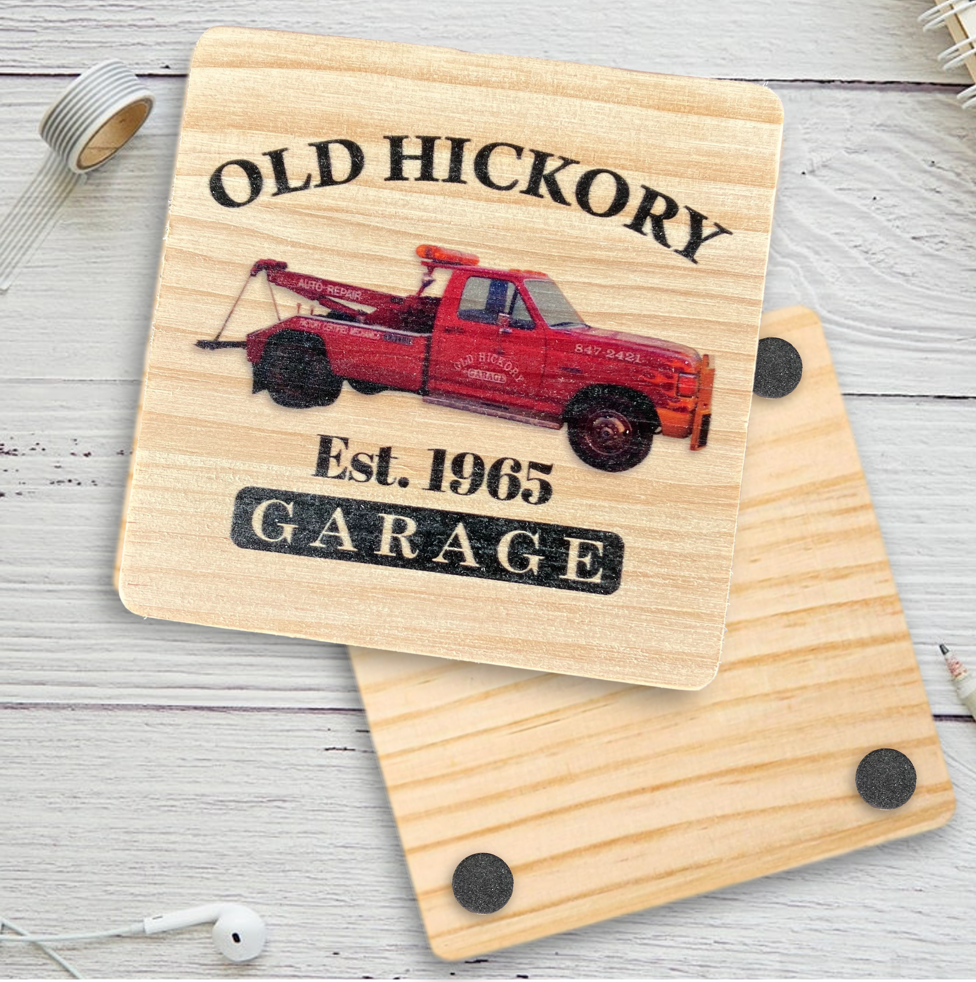 Square Wood Coaster 16