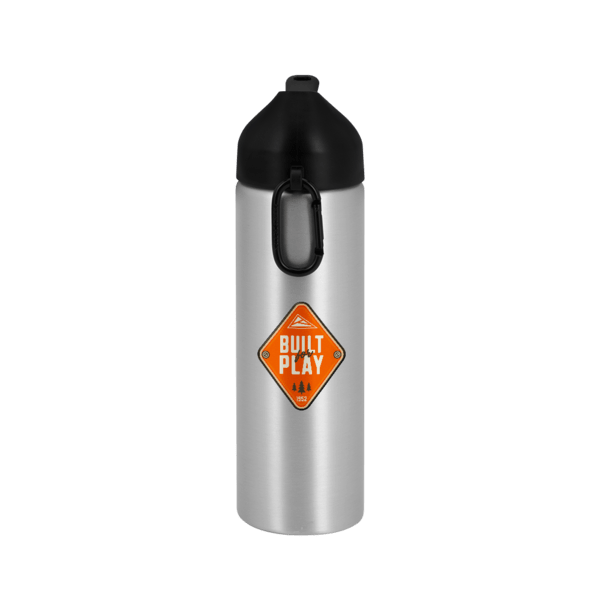 EasyFlow Recycled Aluminum Bottle w Straw Lid, custom water bottle with logo imprint 82