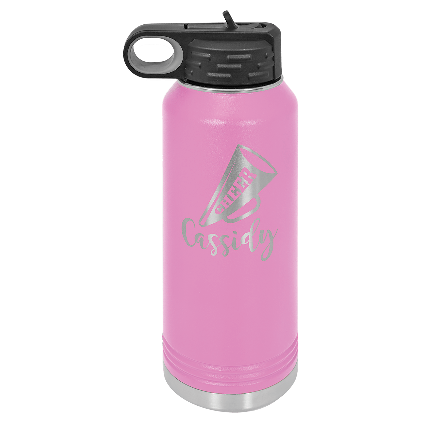 32 oz. Light Purple Powder Coated Laser Engraved Polar Camel Water Bottles 1