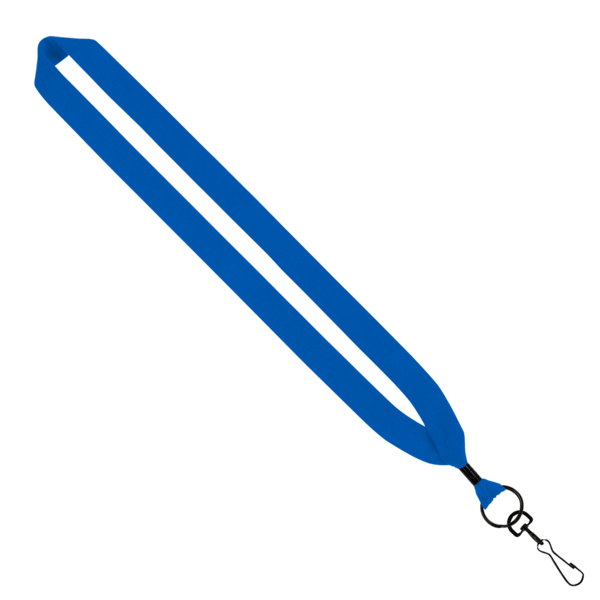 1" Cotton Lanyard with Metal Crimp & Metal Swivel Snap Hook 26