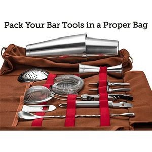 Portable Bartender Cocktail Canvas Storage Travel Bag 3