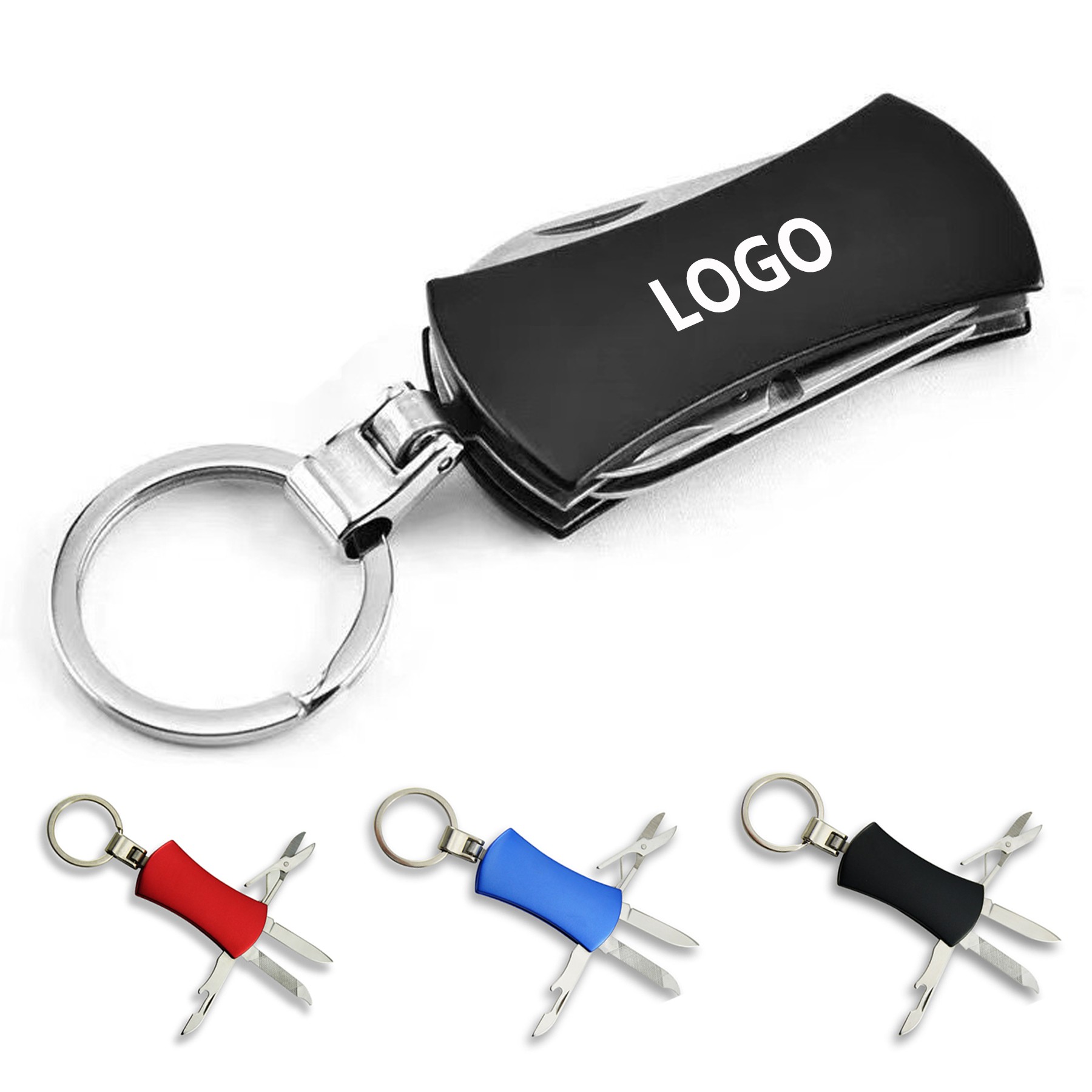 4-in-1 Aluminum Multifunctional Knife with Keychain 3