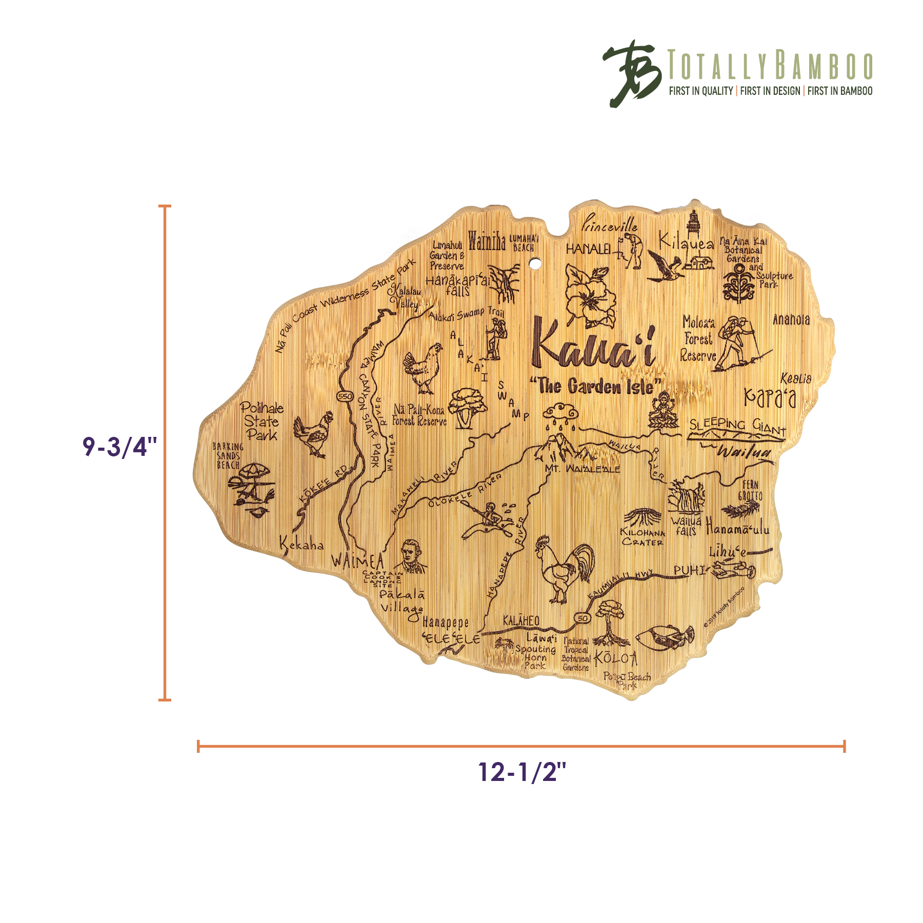 Destination Kauai Hawaii Cutting & Serving Board 4