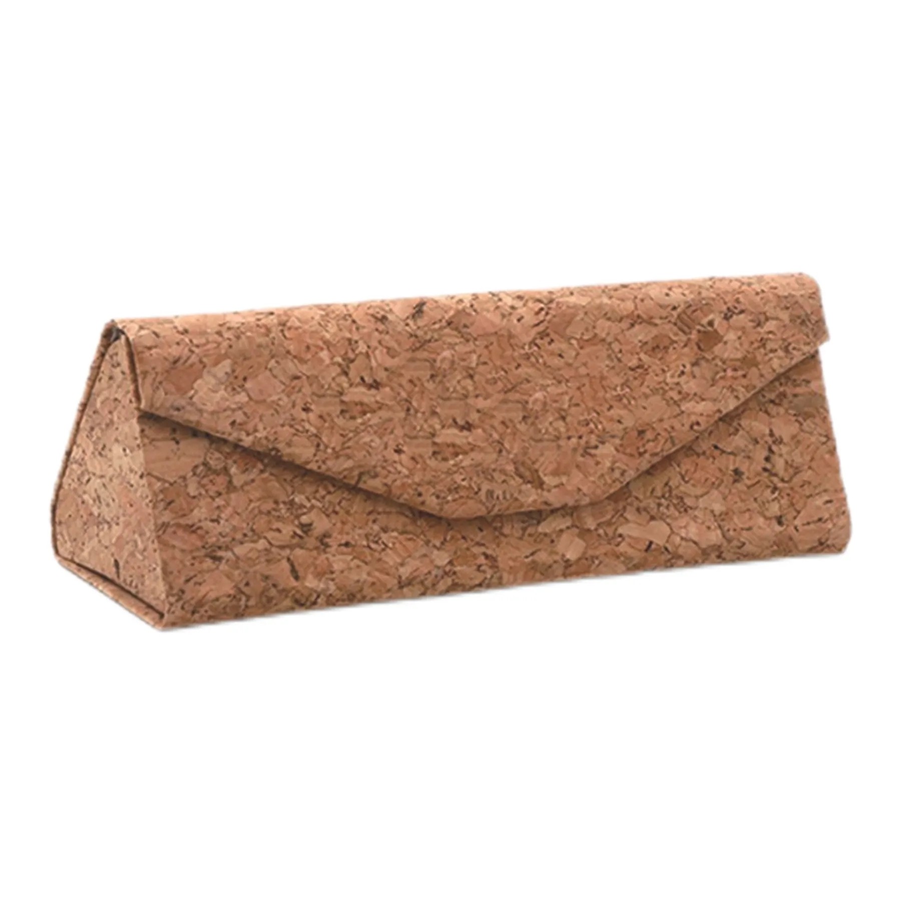 Cork Triangular Folding Eyeglasses Case 3