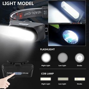 Portable LED Headlamp Dual Switch Motion Sensor 21