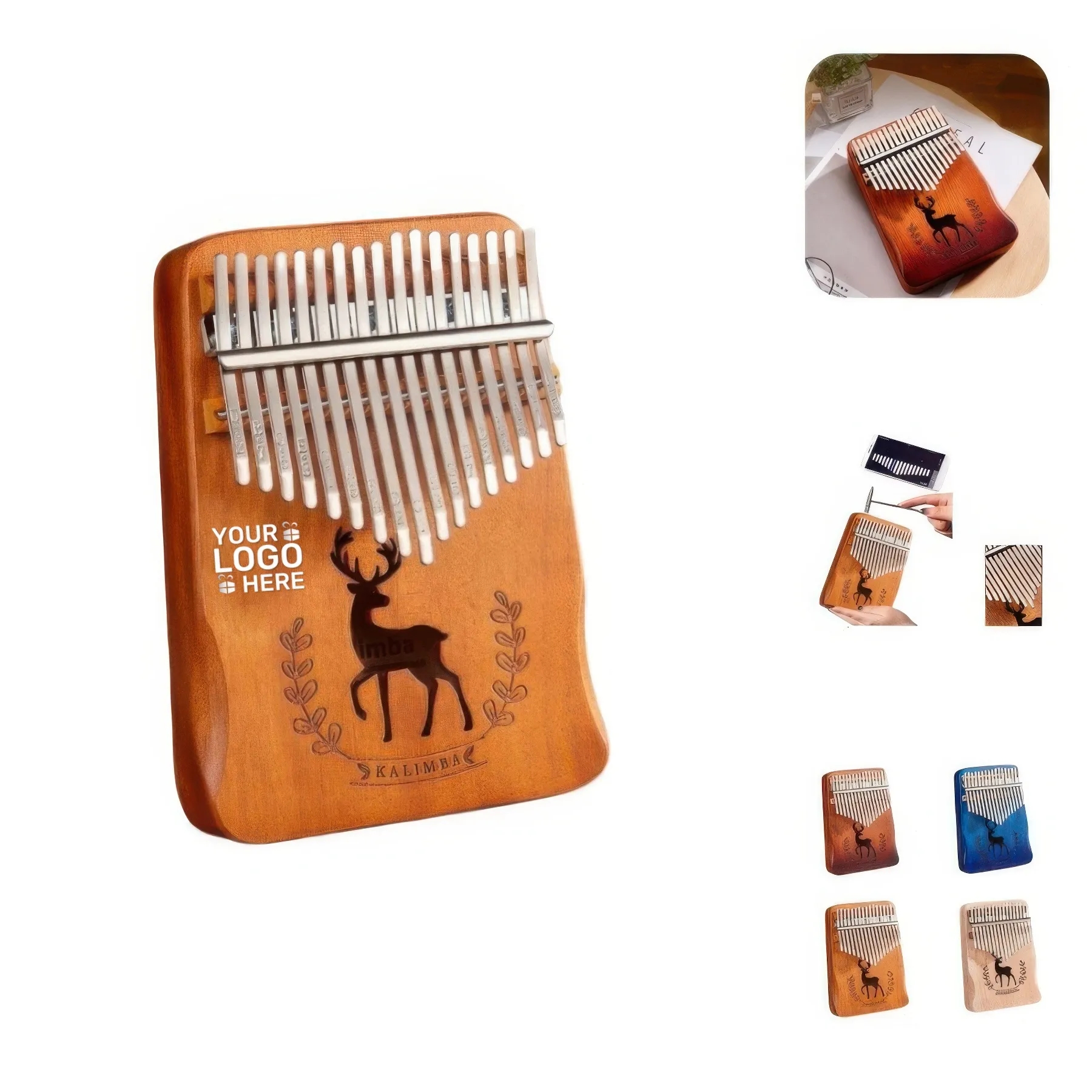 17 Key Single-Board Kalimba Thumb Piano 4