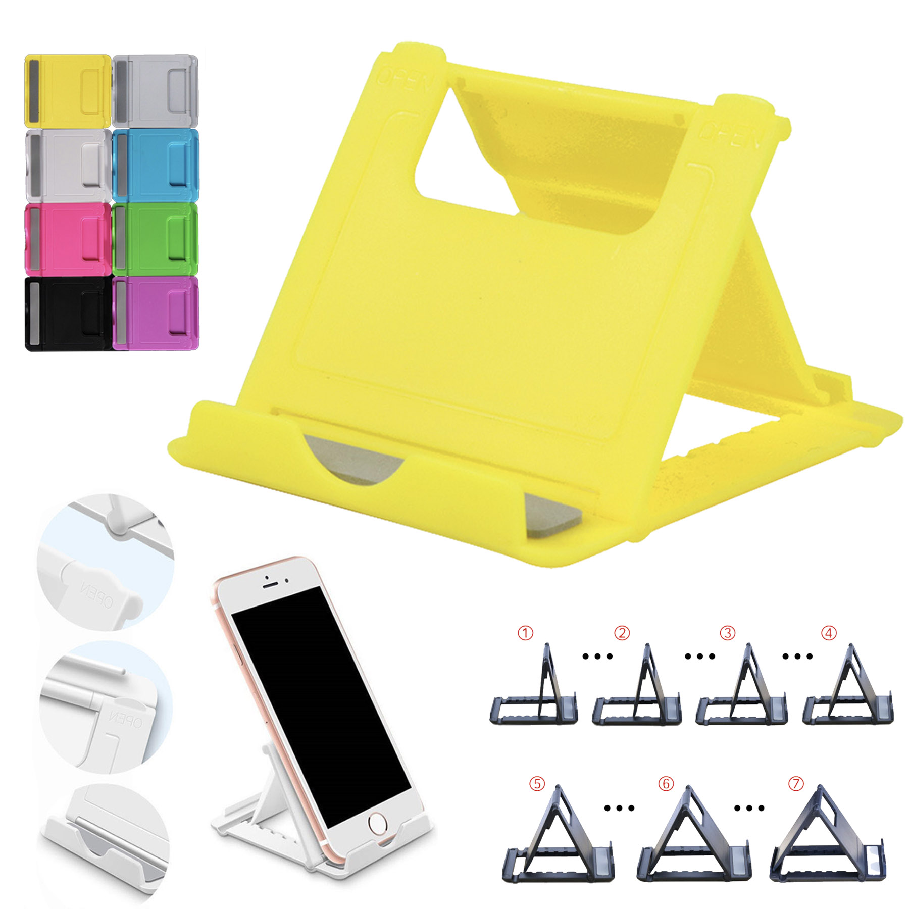Desktop Cell Phone Stand Holder Portable Universal Desk Stand 2