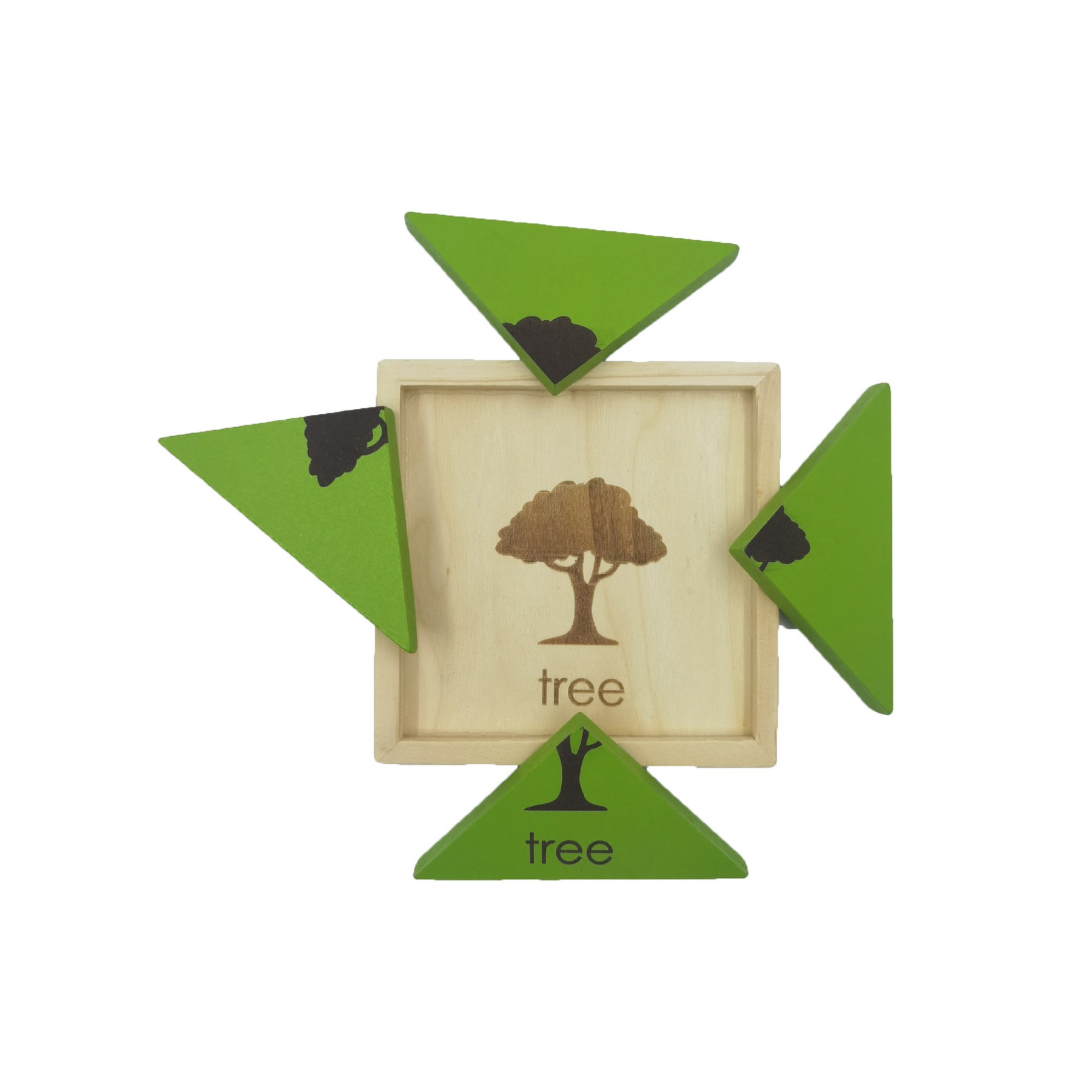 Square Wooden Tangram Puzzle Toys 6