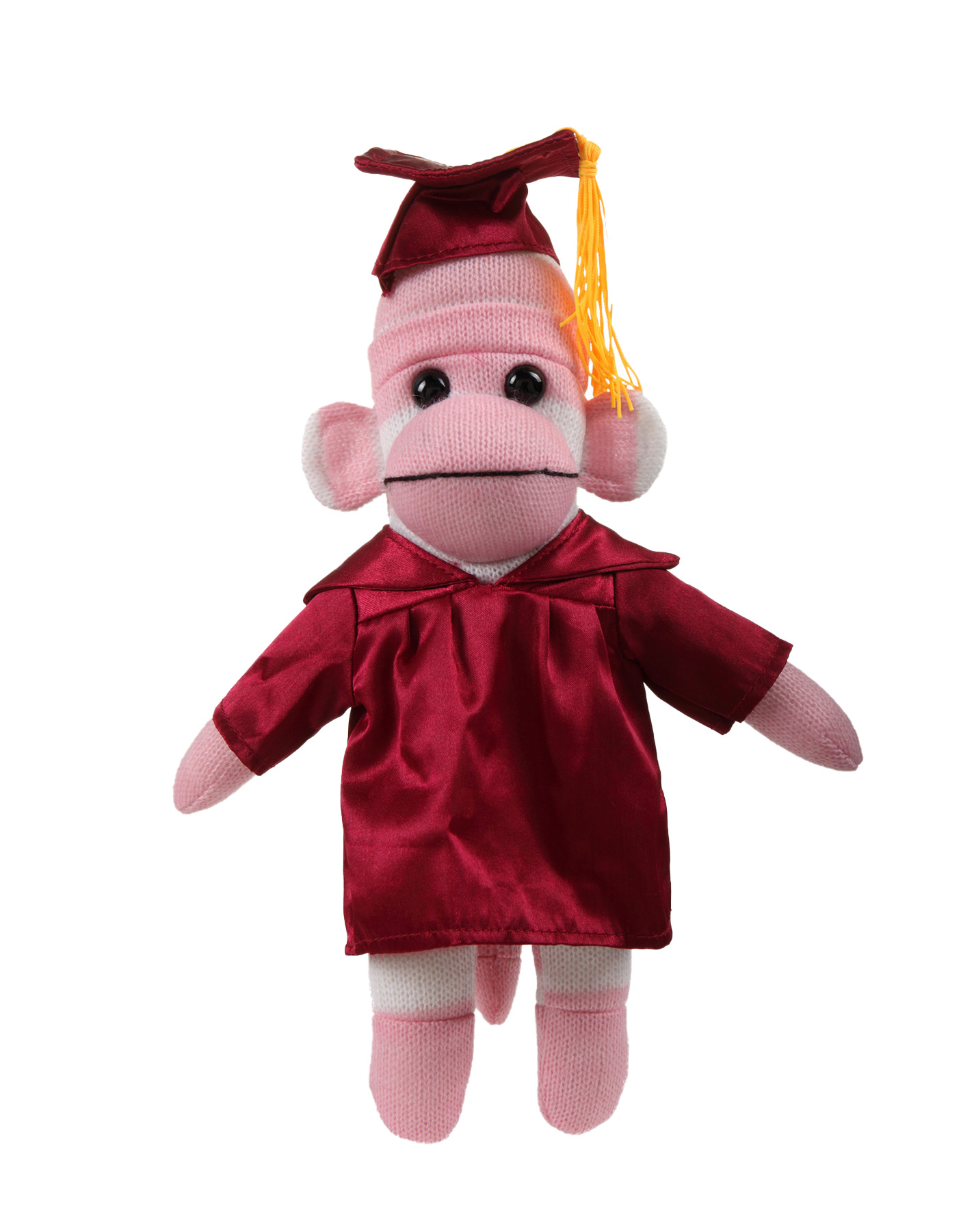 Pink Sock Monkey (Plush) in Graduation Cap & Gown 4