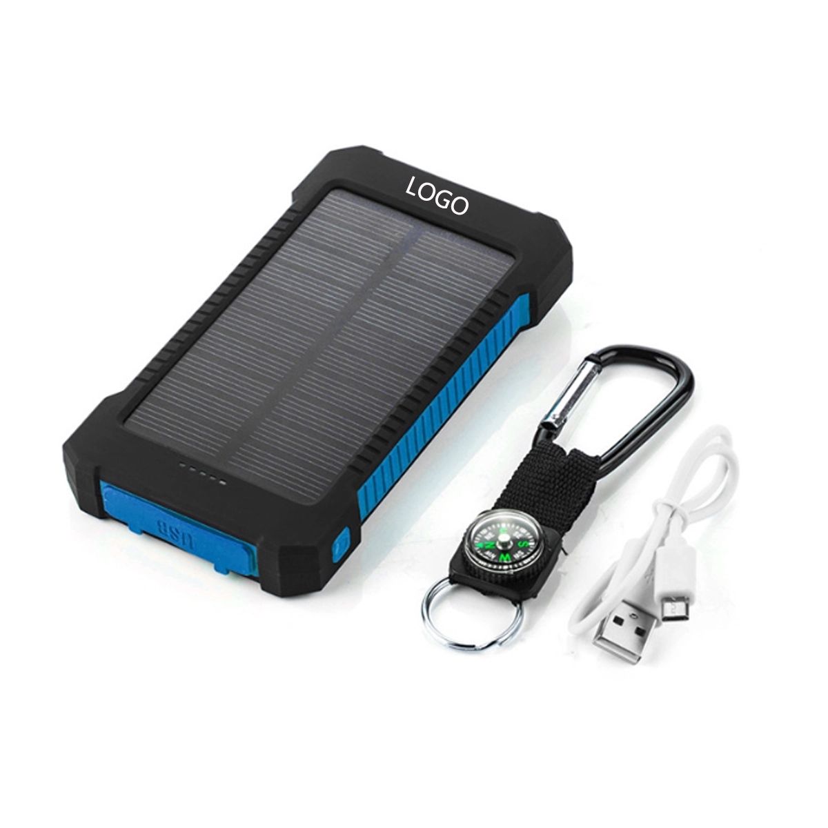 Solar Power Bank With Carabiner 8000 mAh 2
