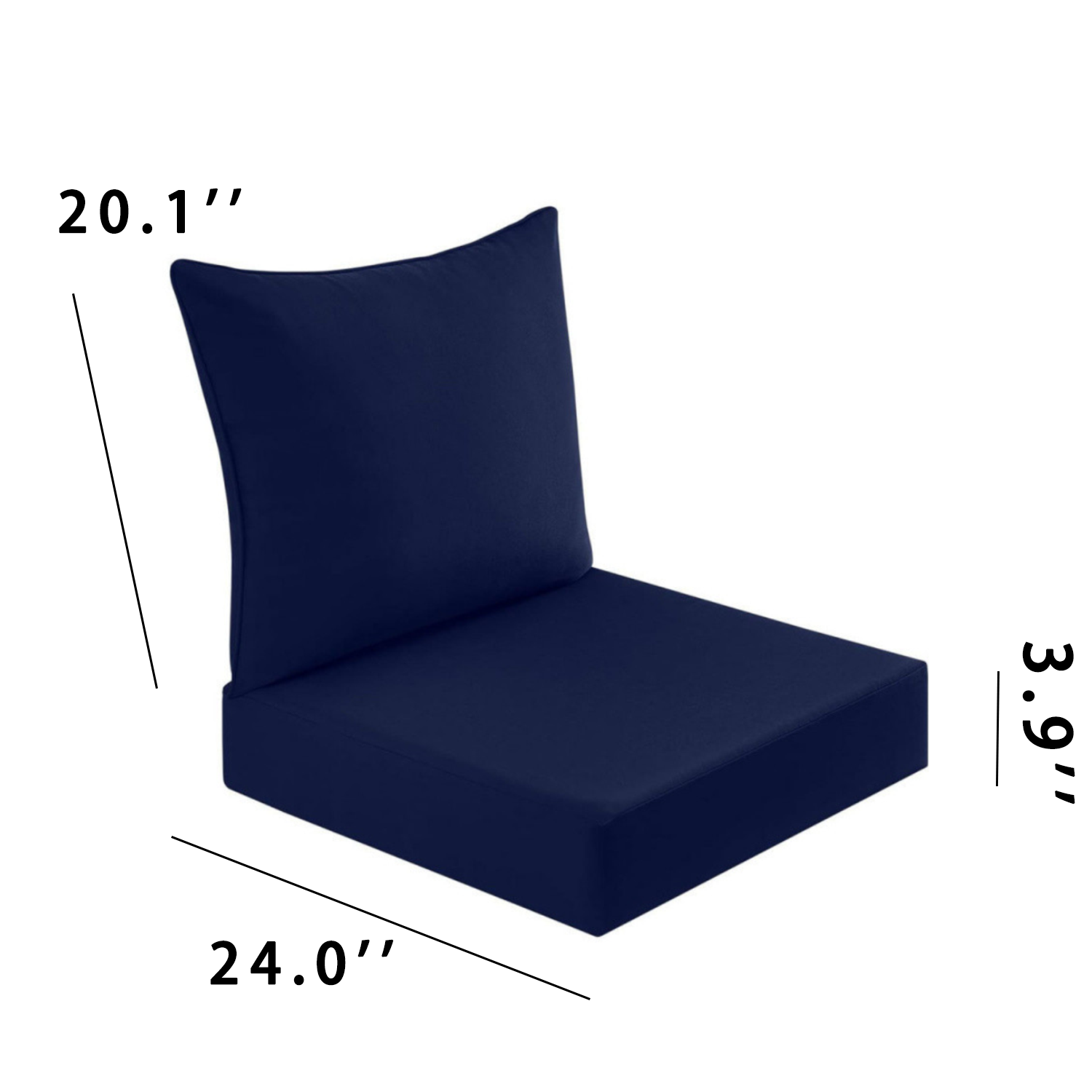 Outdoor Waterproof Memory Foam Cushion & Back Pillow 6