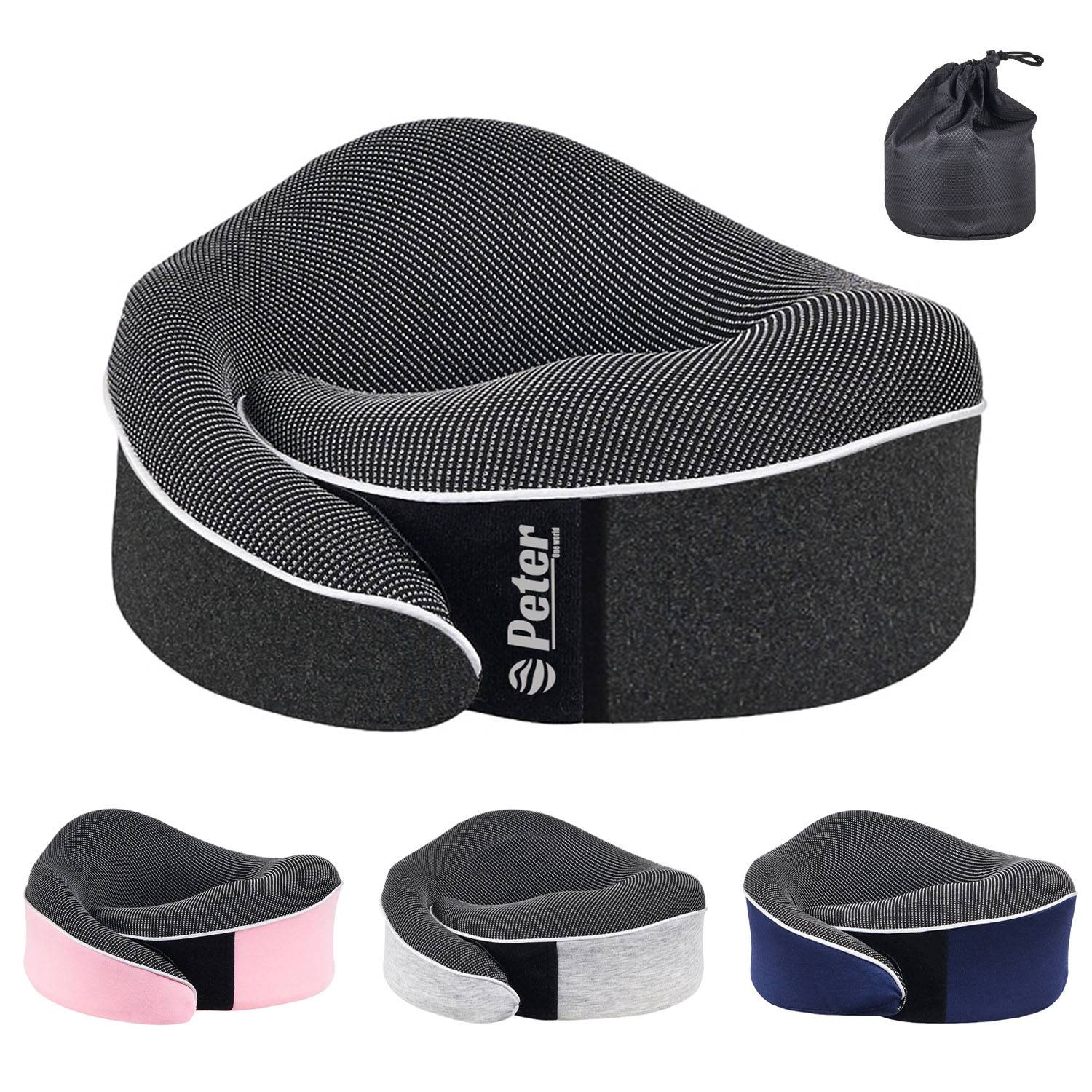 Portable Ergonomic Memory Foam Travel Neck Pillow 2
