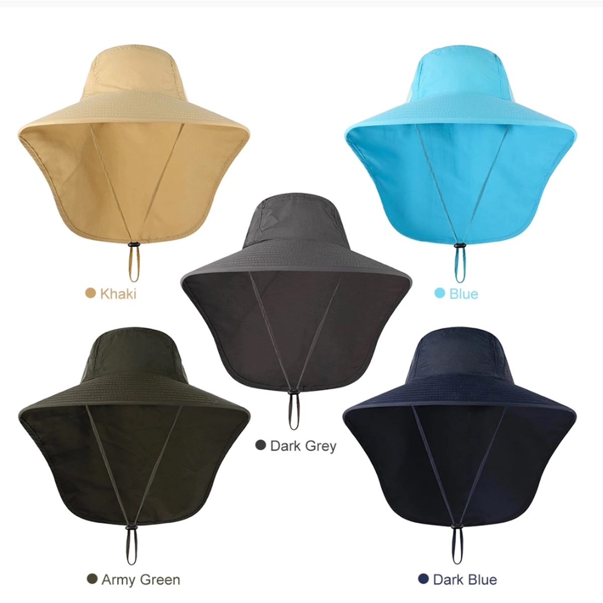 Wide Brim Sun Hat With Neck Flap 6