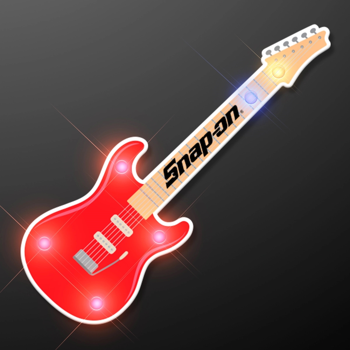 Red Guitar Flashing LED Light Pin 2