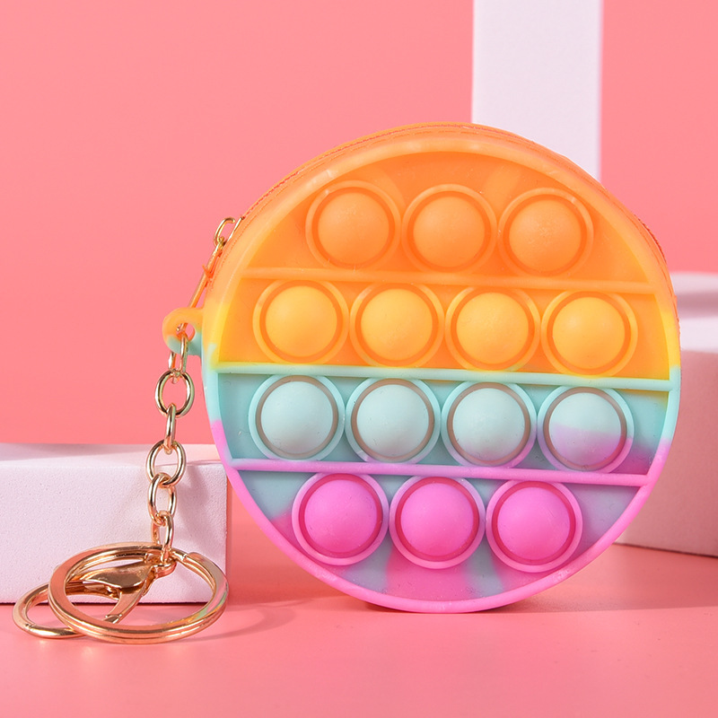 Round Shape Push Pop Headphonebag Key Chain 8