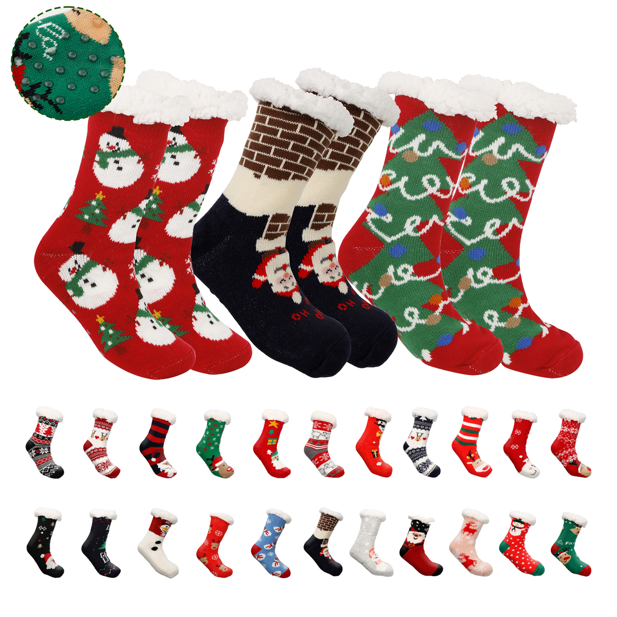 Winter Christmas Slipper Socks 2