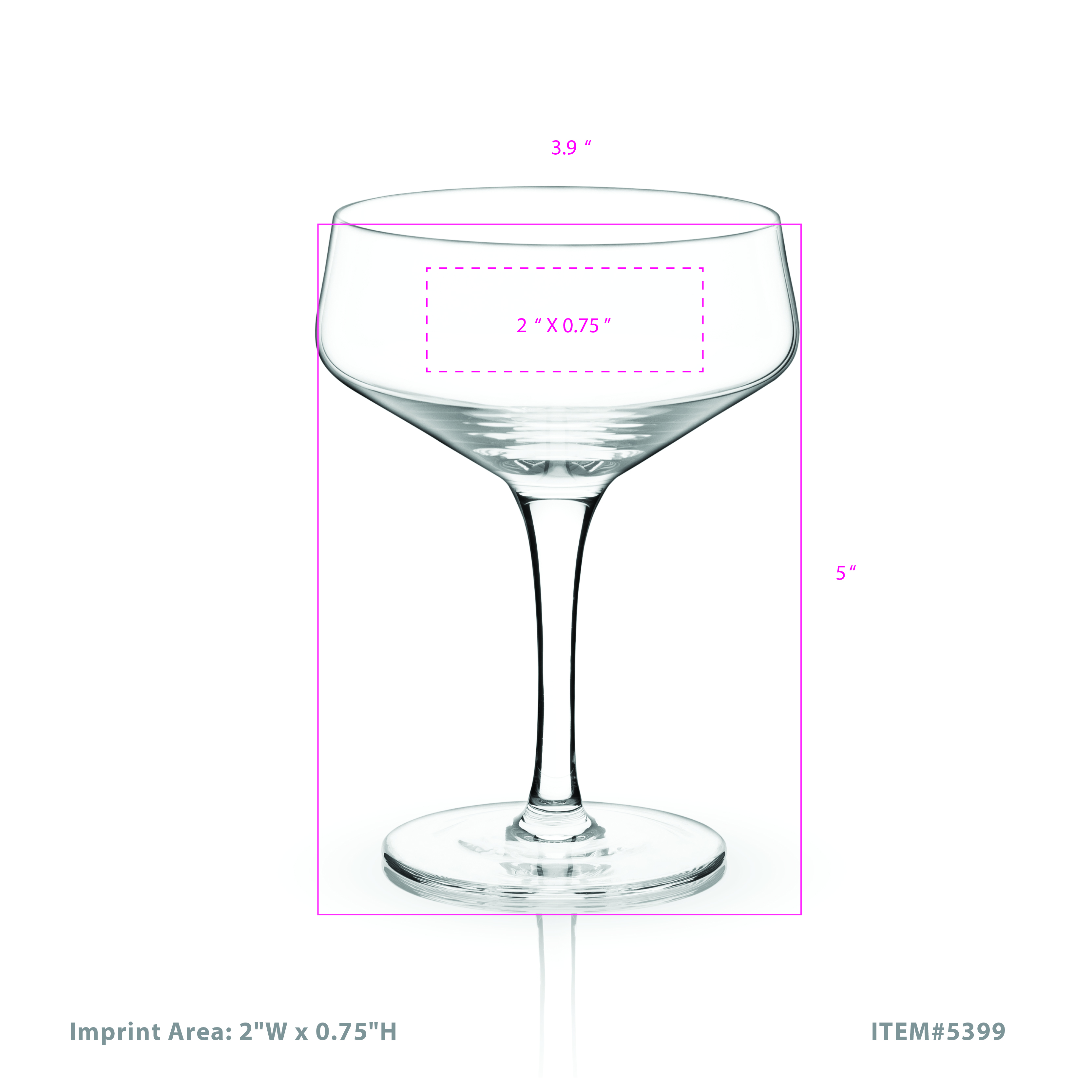 Viski® Raye Angled Crystal Coupe Glass, set of 2 9