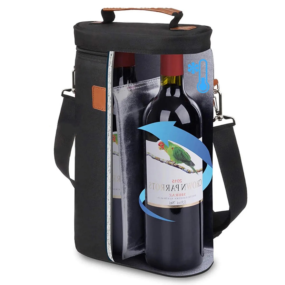 Custom Insulated Oxford Cloth Champagne Wine Bottle Bag 9
