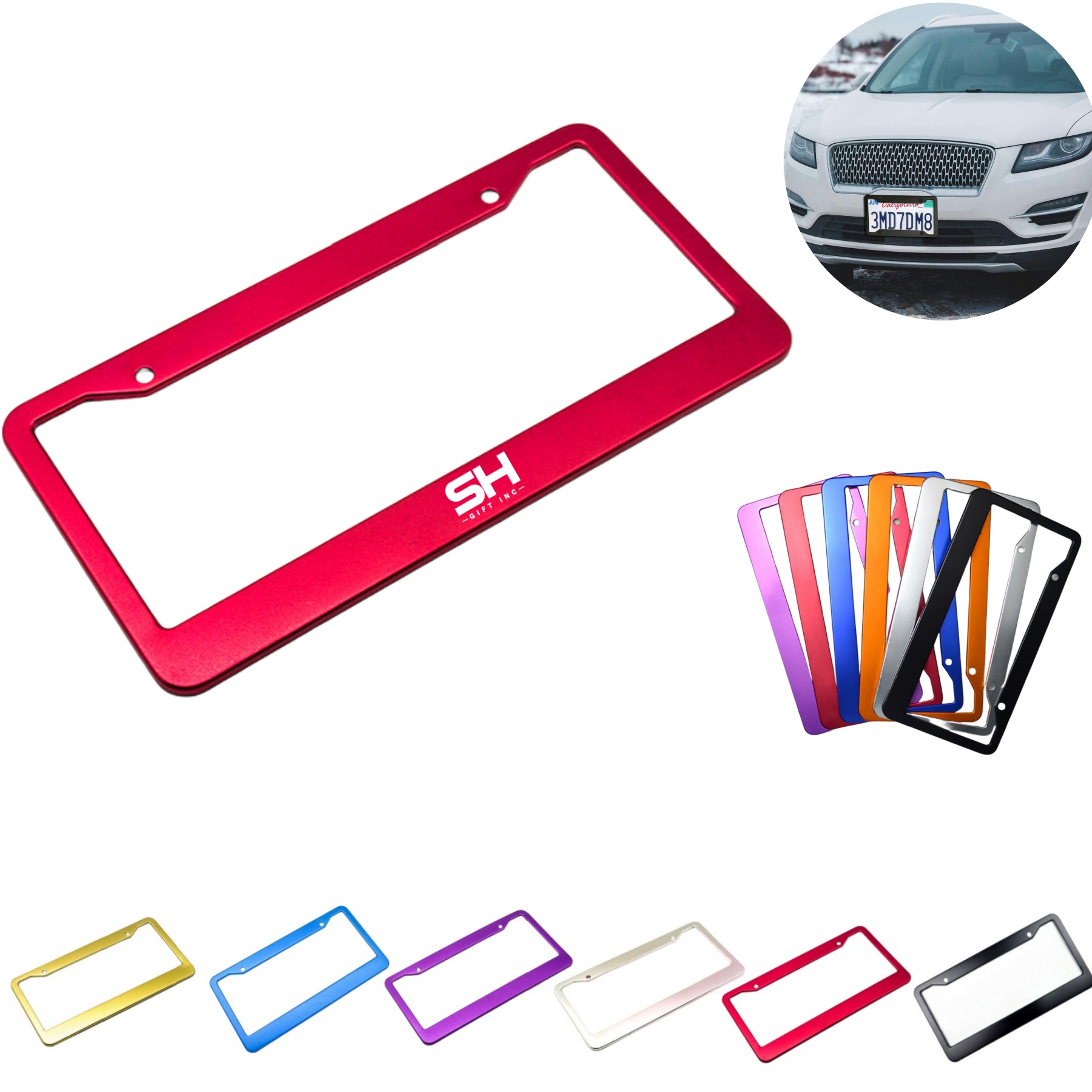 Metal Car Plate License Frame Cover 3