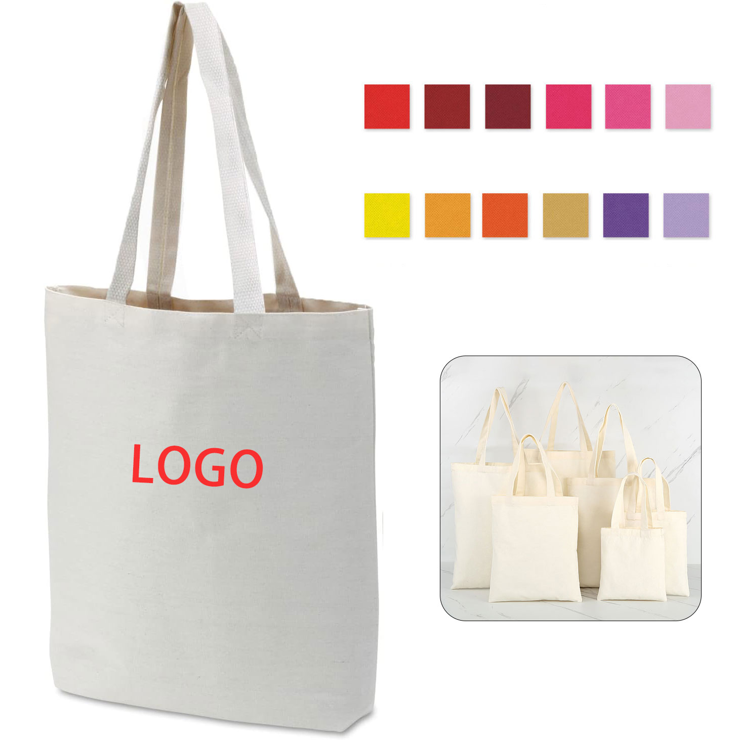 Single Shoulder Canvas Shopping Bag 2