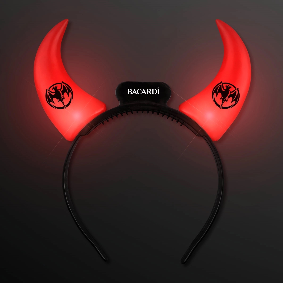 Large Devil Horns Light Up Headband 2