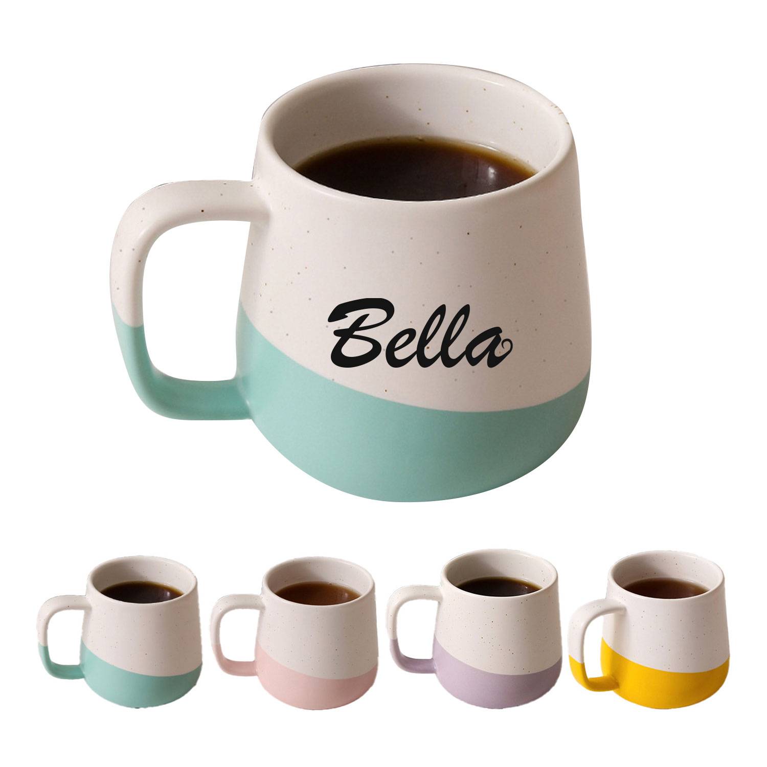 12oz Stitching Color Ceramic Mugs 2