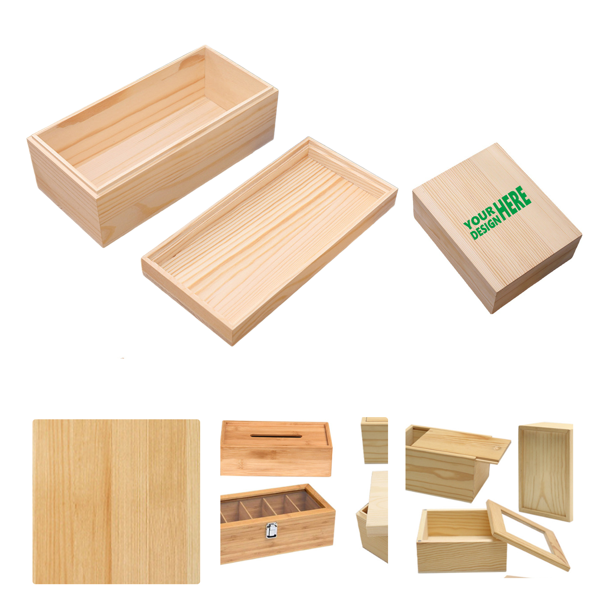 MOQ 50 Custom Wooden Gift Packaging Boxes 2