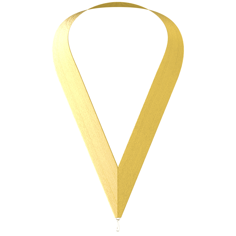 1-1/2" x 34" Metallic Gold Neckband w/ Quick Clip 1