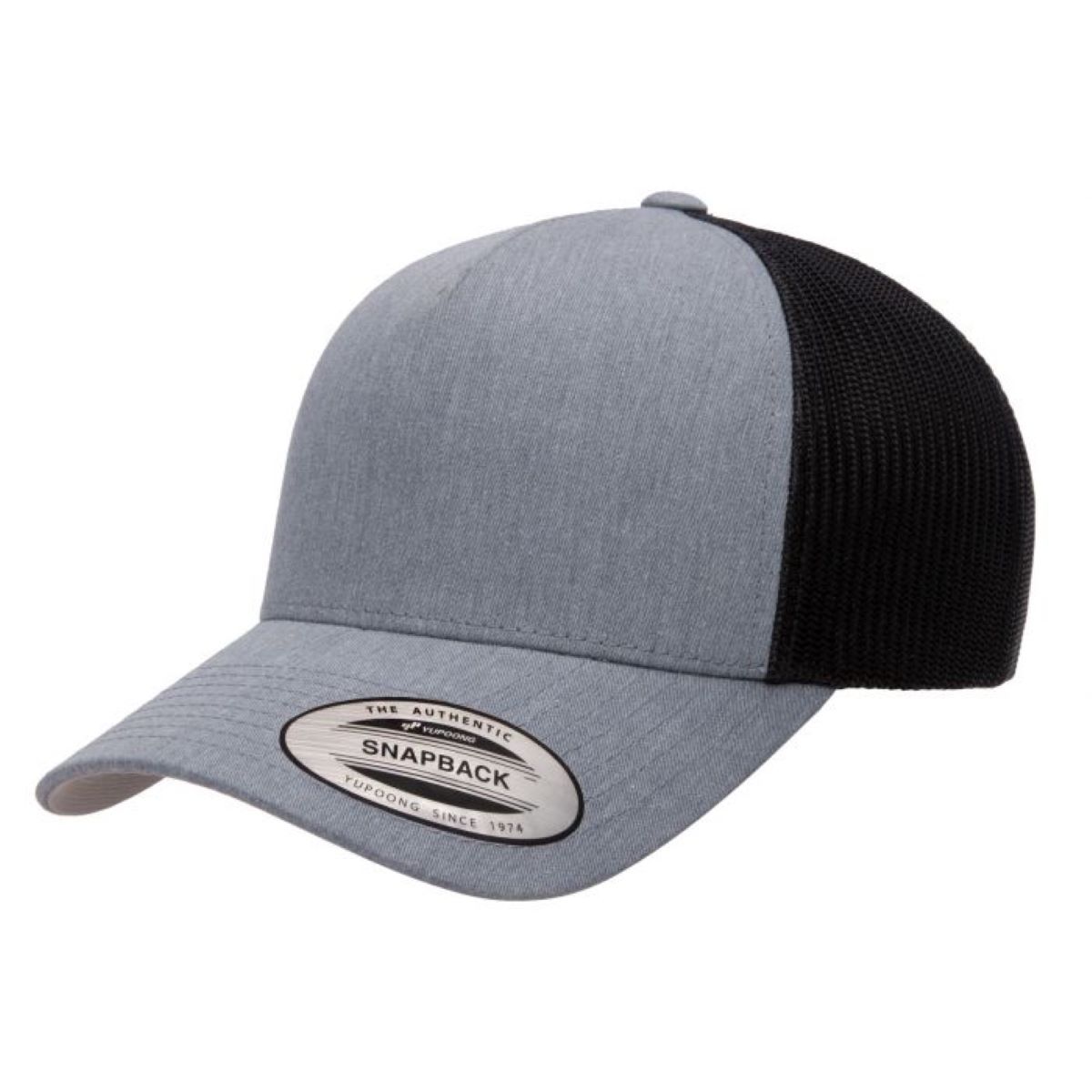 Yupoong 6506 YP Classics Five-Panel Retro Trucker Hat with Leatherette Patches or Embroidery 30