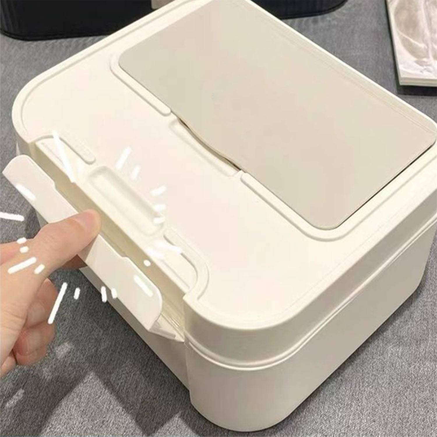 Multifunctional plastic student stationery storage box 4