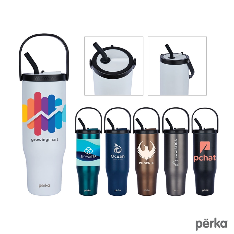Perka® Reginald 30oz. Recycled Vacuum Insulated Travel Tumbler