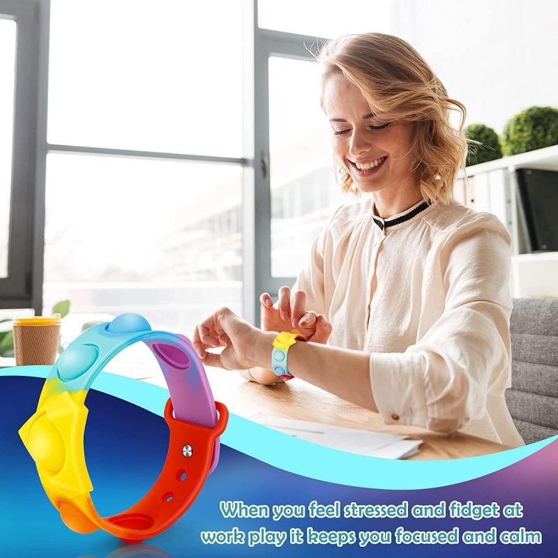 Silicone Push Bubble Fidget Toy Bracelet 2