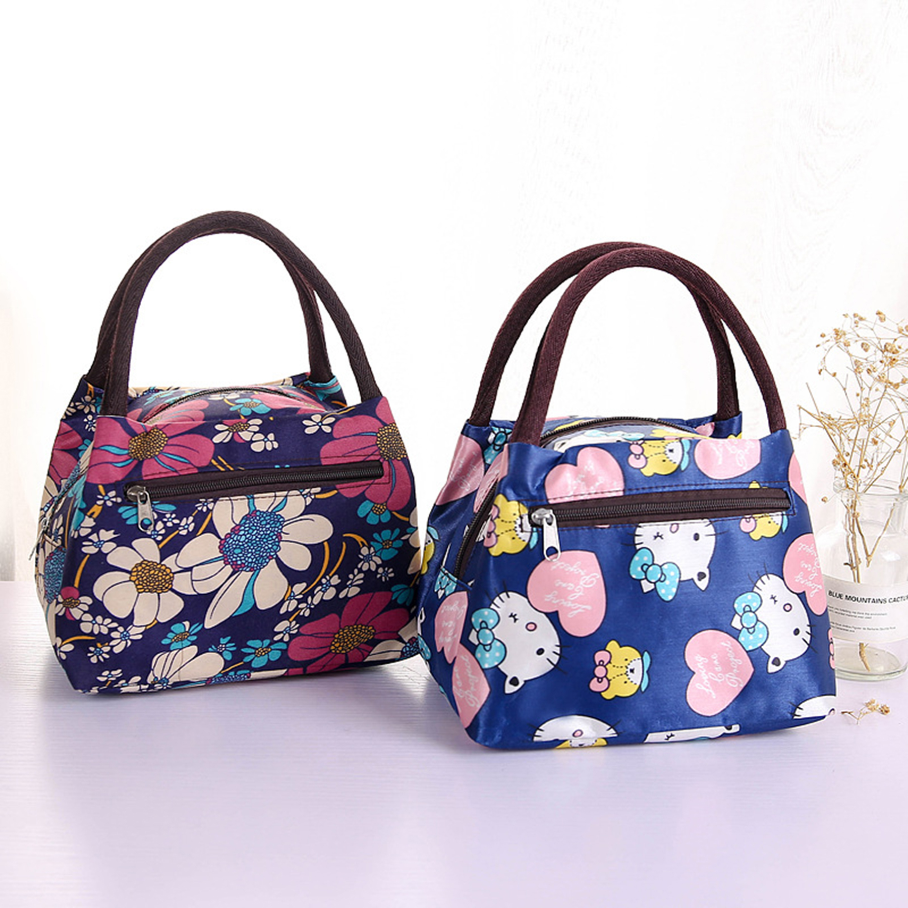 Flower Printed Lunch Bag 1
