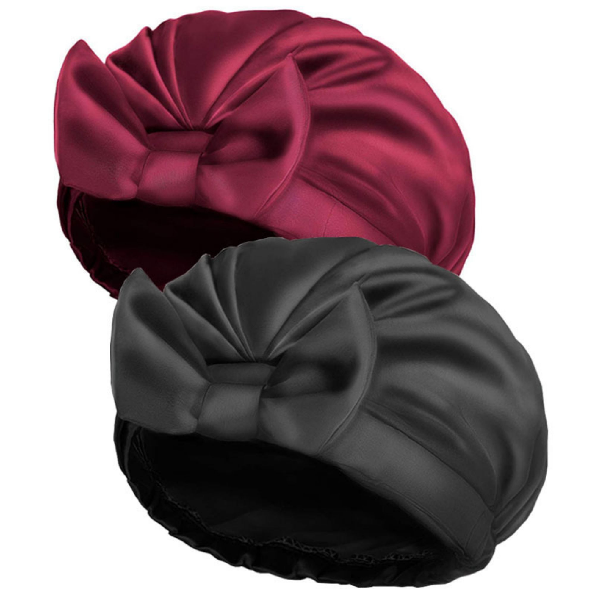 Solid Color Bow Shower Cap 3