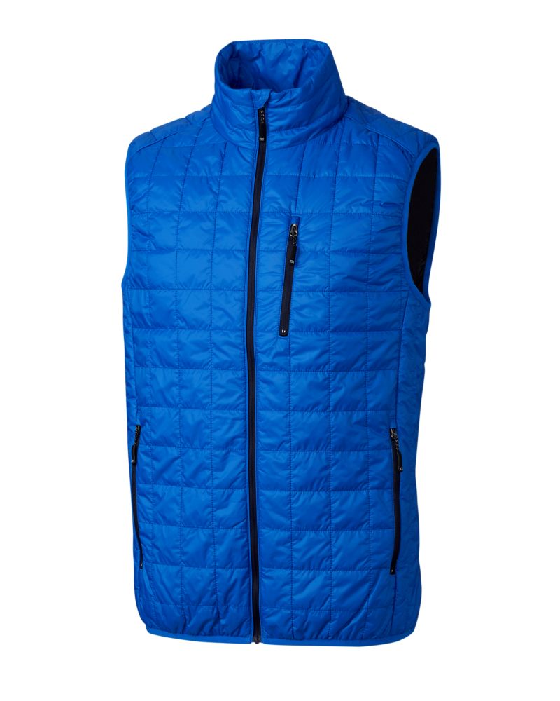 Cutter & Buck Rainier Recycled Insulated Puffer Mens Big & Tall Full Zip Vest Big & Tall 85