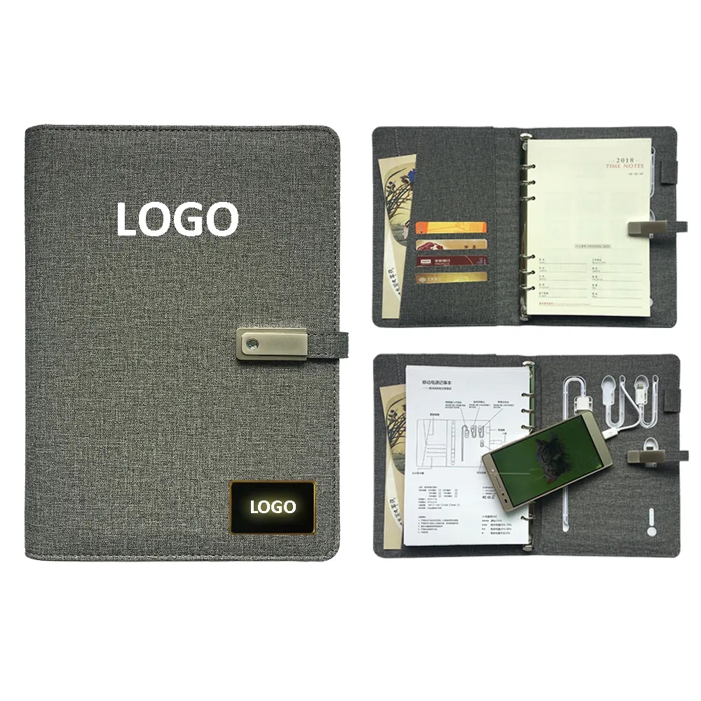 Notebook With 8000mAh Power Bank and 16GB USB Flash Driver 1