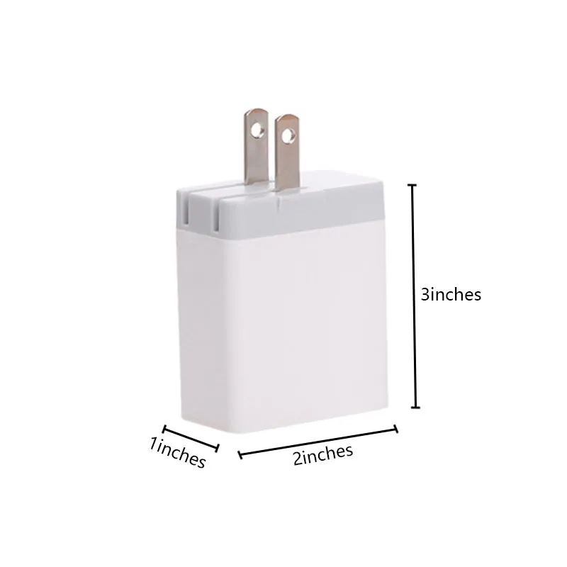 Moq 30 Pcs 3-Port 3.0A Charging Block USB Plug Cube Compatib 3