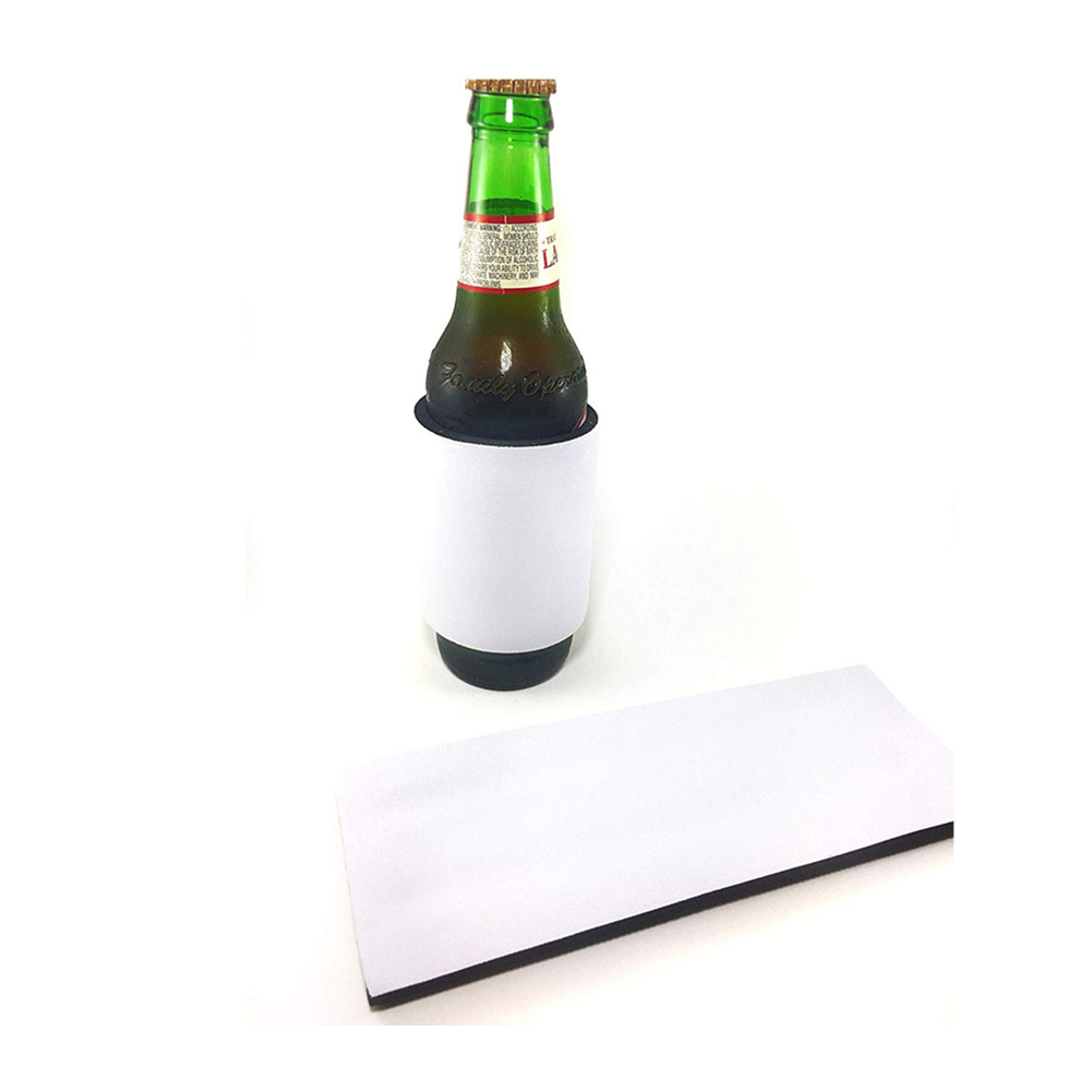 Blank White Slap Wrap Can Coolie, custom koozie with logo imprint 5