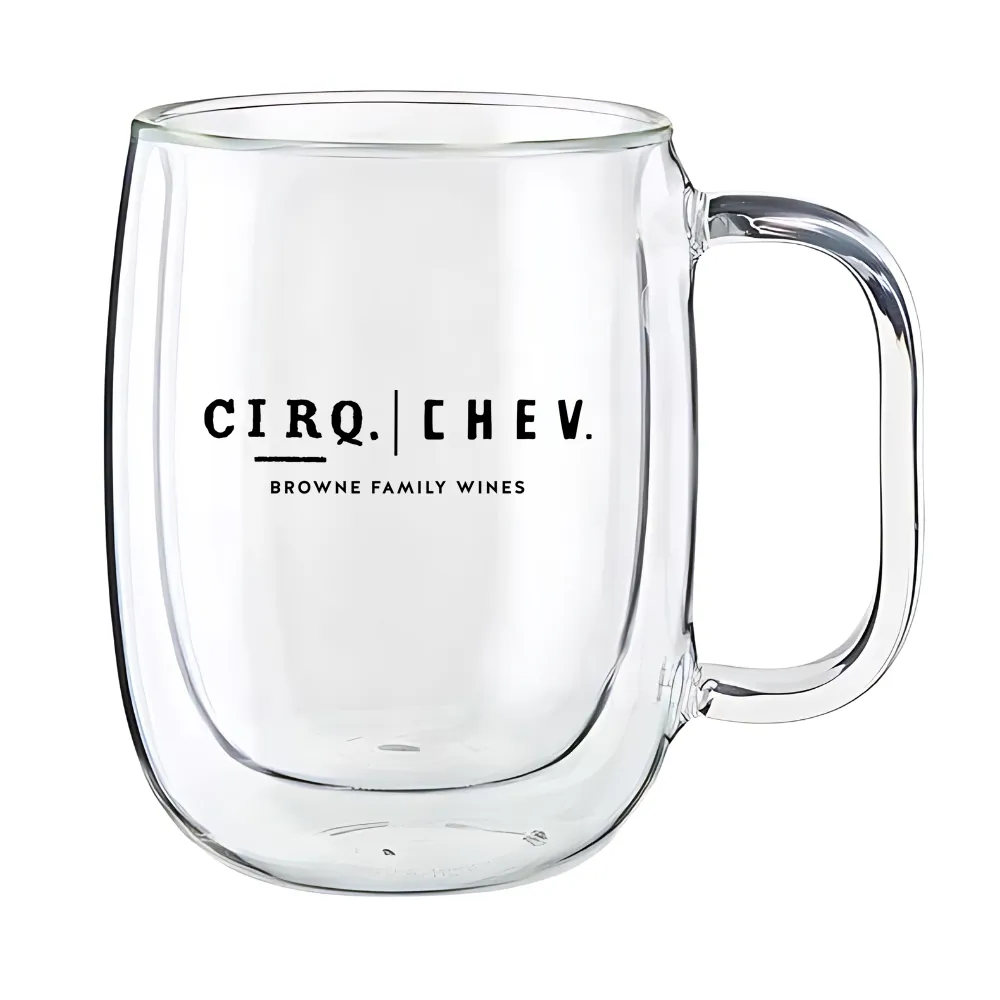 12oz. Glass Double Wall Coffee Mug 3