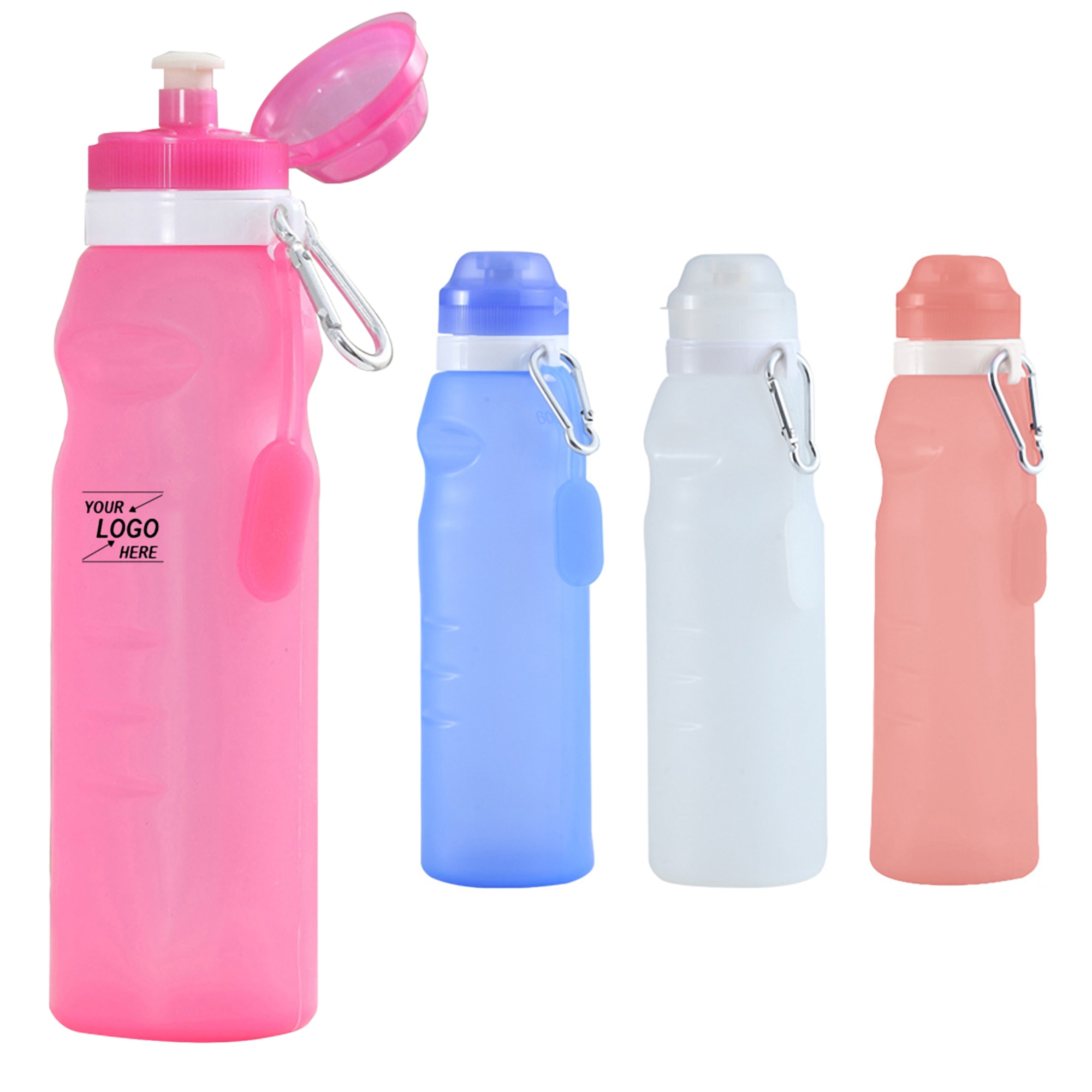 20 Oz. Foldable Silicone Water Bottle 5