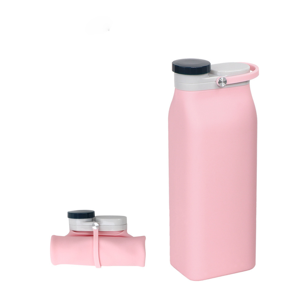 600ml Curl Folding Silicone Milk Water Bottle 7