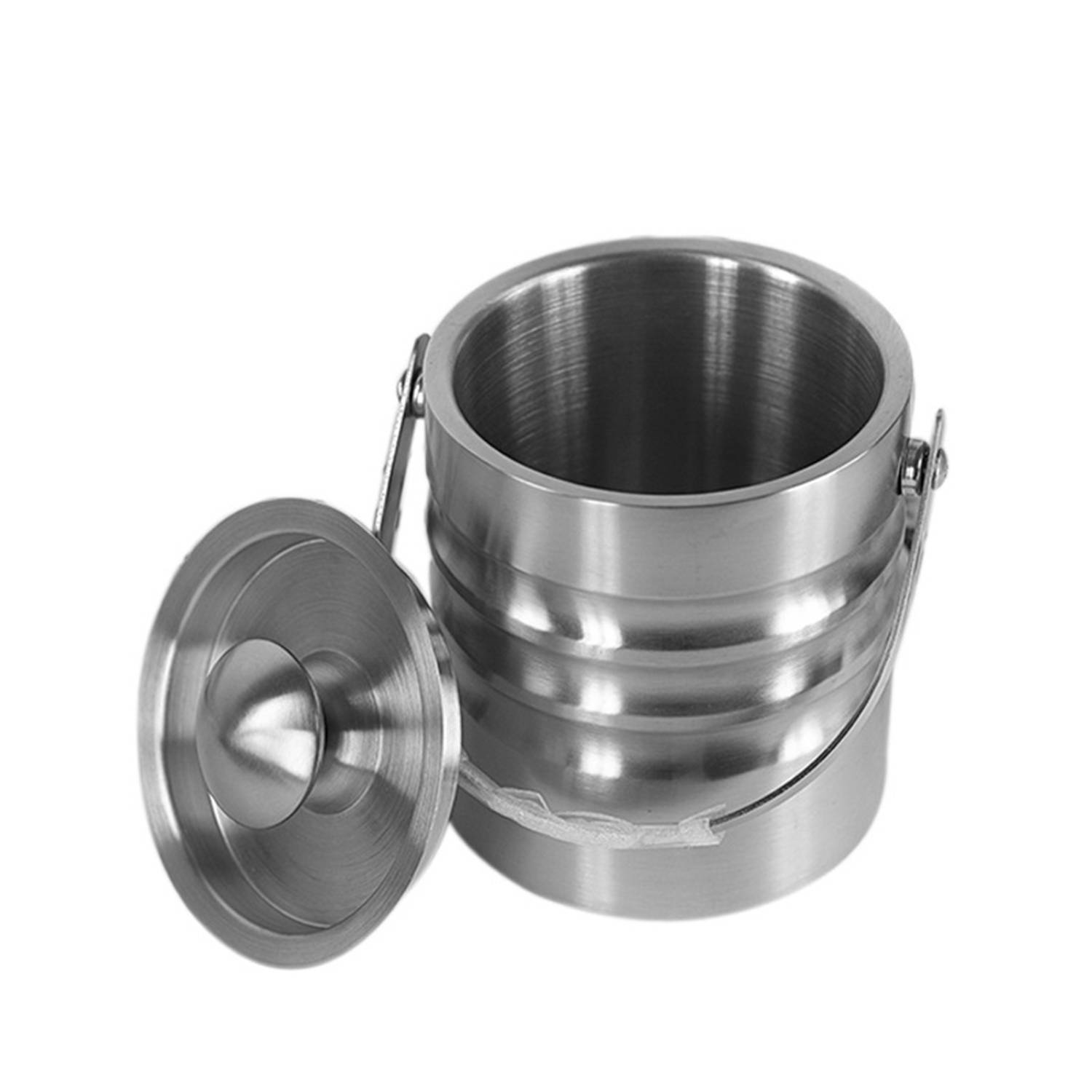 Stainless Steel Ice Bucket with Lid 4