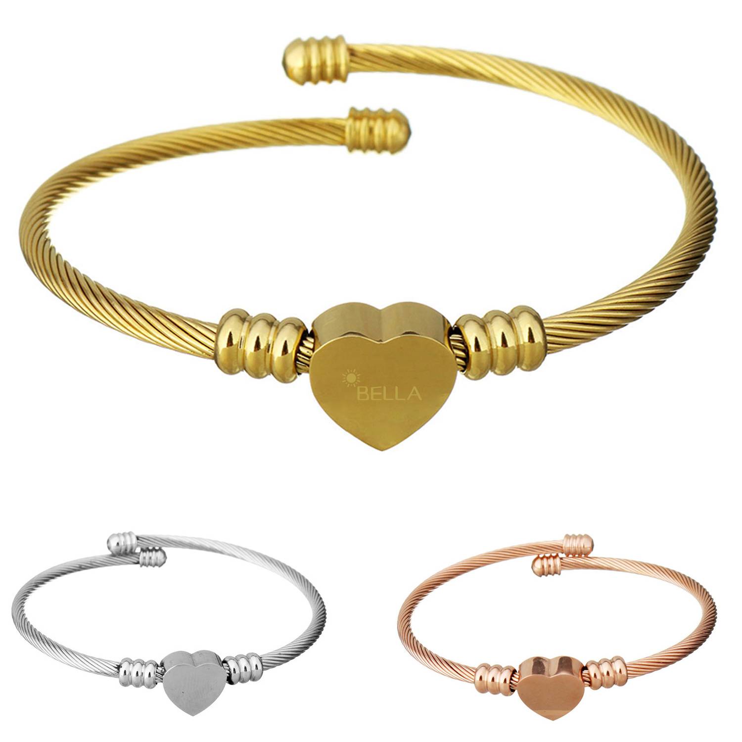 Heart shaped woven bracelet 2
